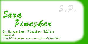 sara pinczker business card